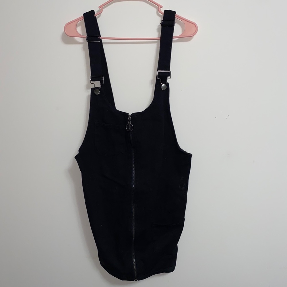 Forever 21 black jean dress! Size L